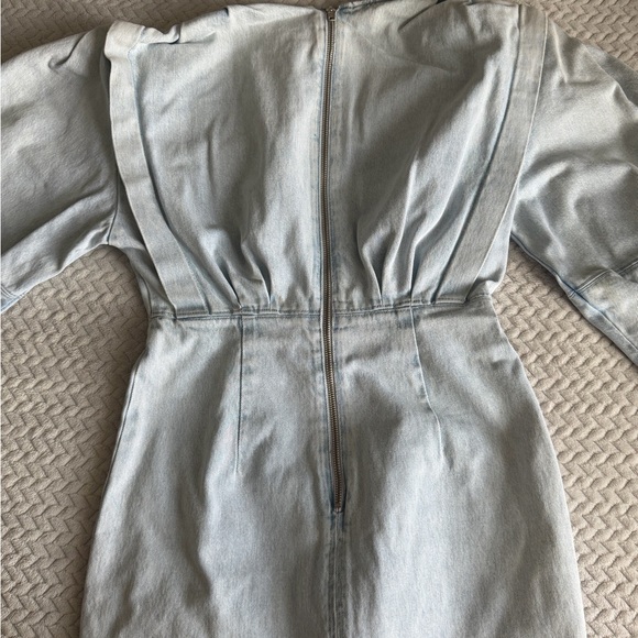 Zara Dresses & Skirts - Zara Soft Blue Denim Midi Dress